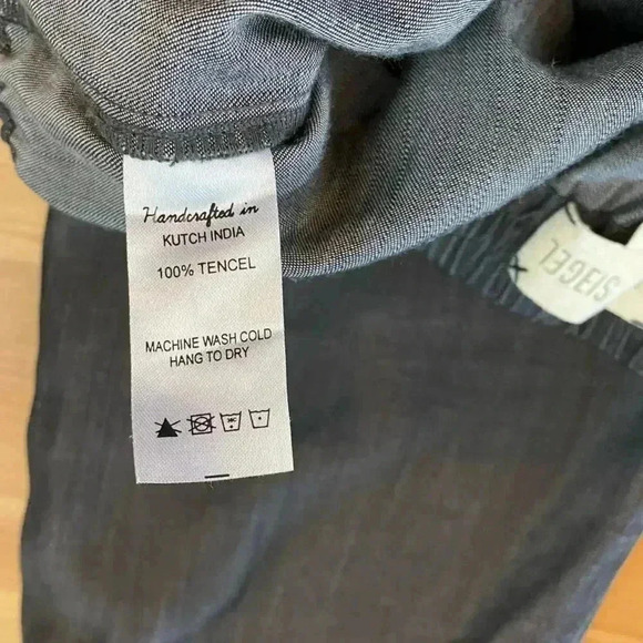 Laura Siegel Tencel Joggers Pull On Elastic Pants Twisted Front Asymmetrical - Picture 8 of 8